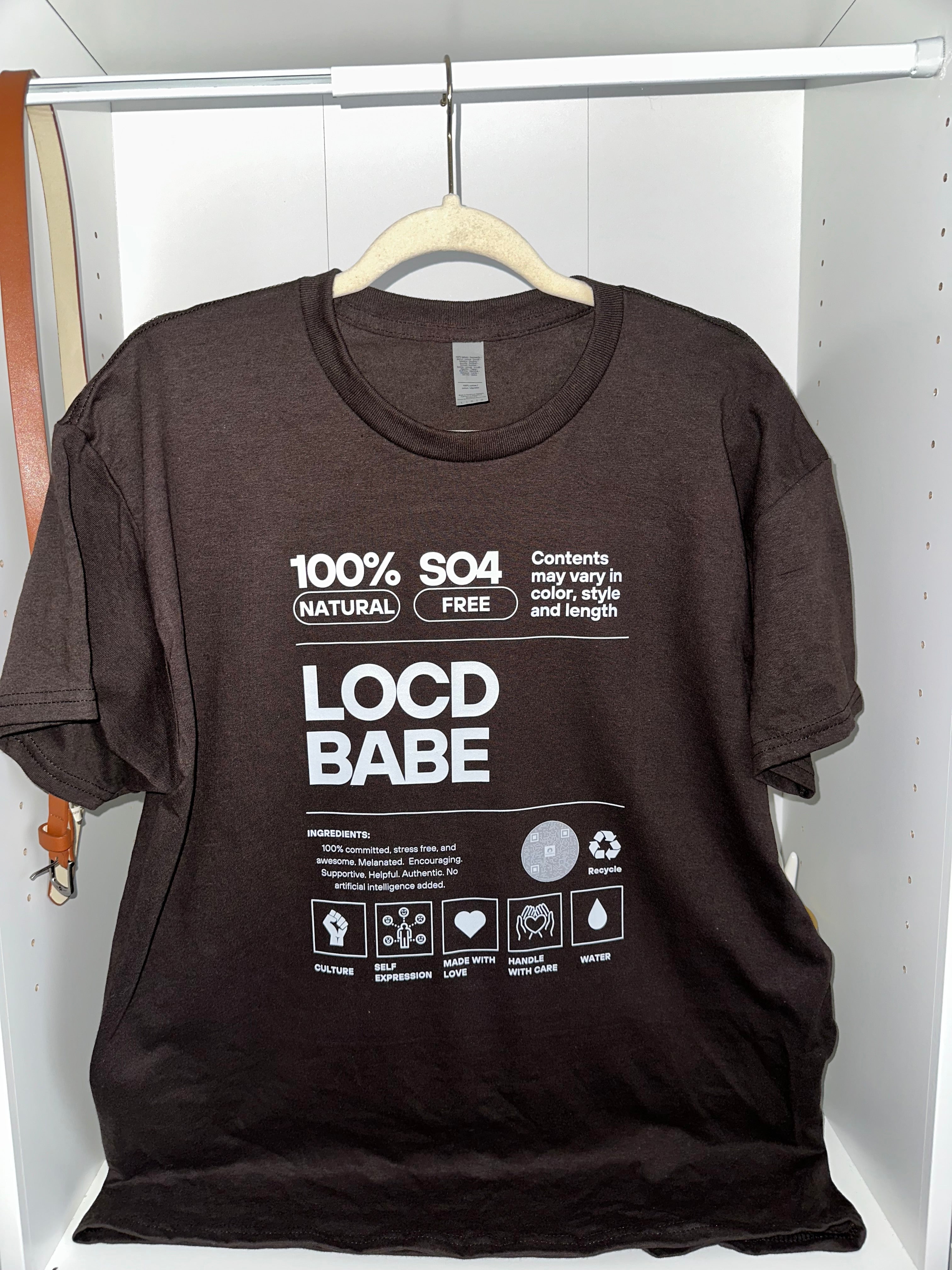 “Locd Babe” Dark Brown T-shirt