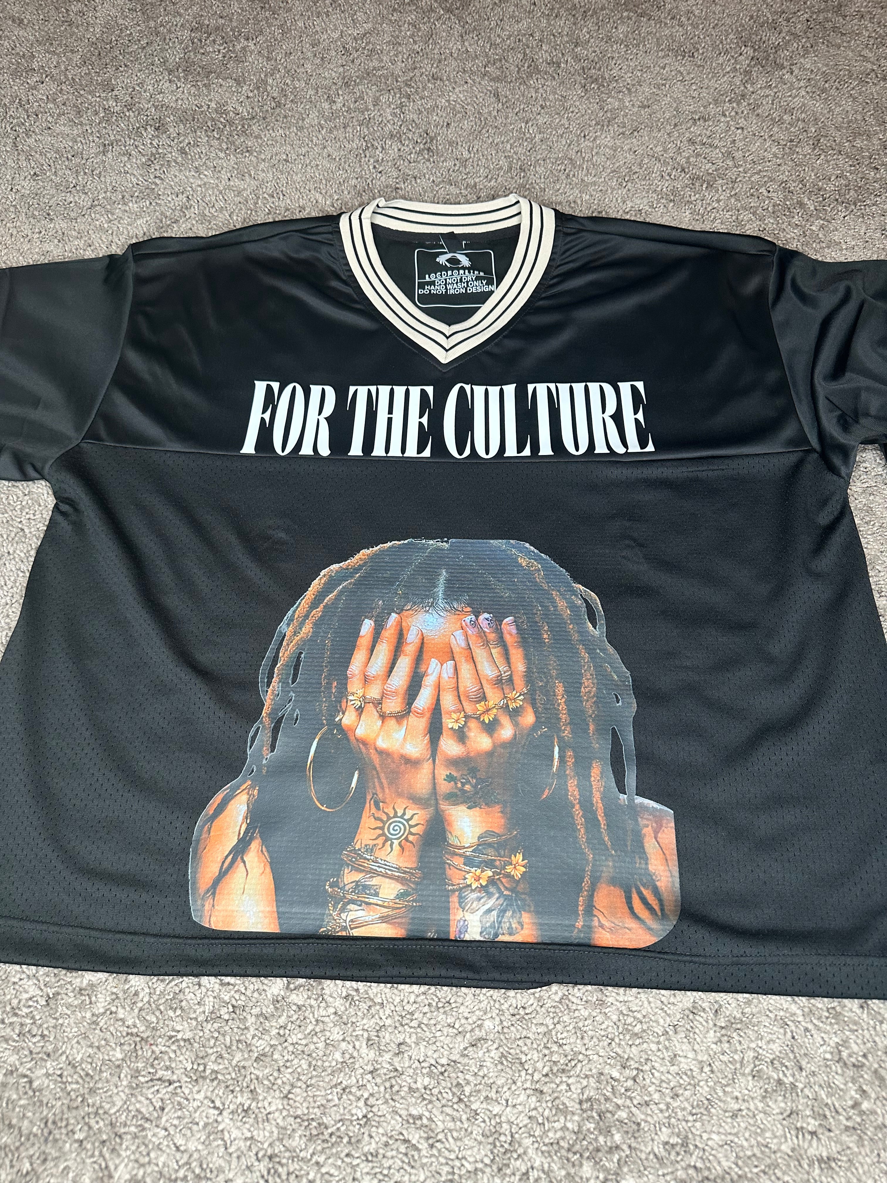 "For The Culture" Hockey Jersey - Black/Cream/White