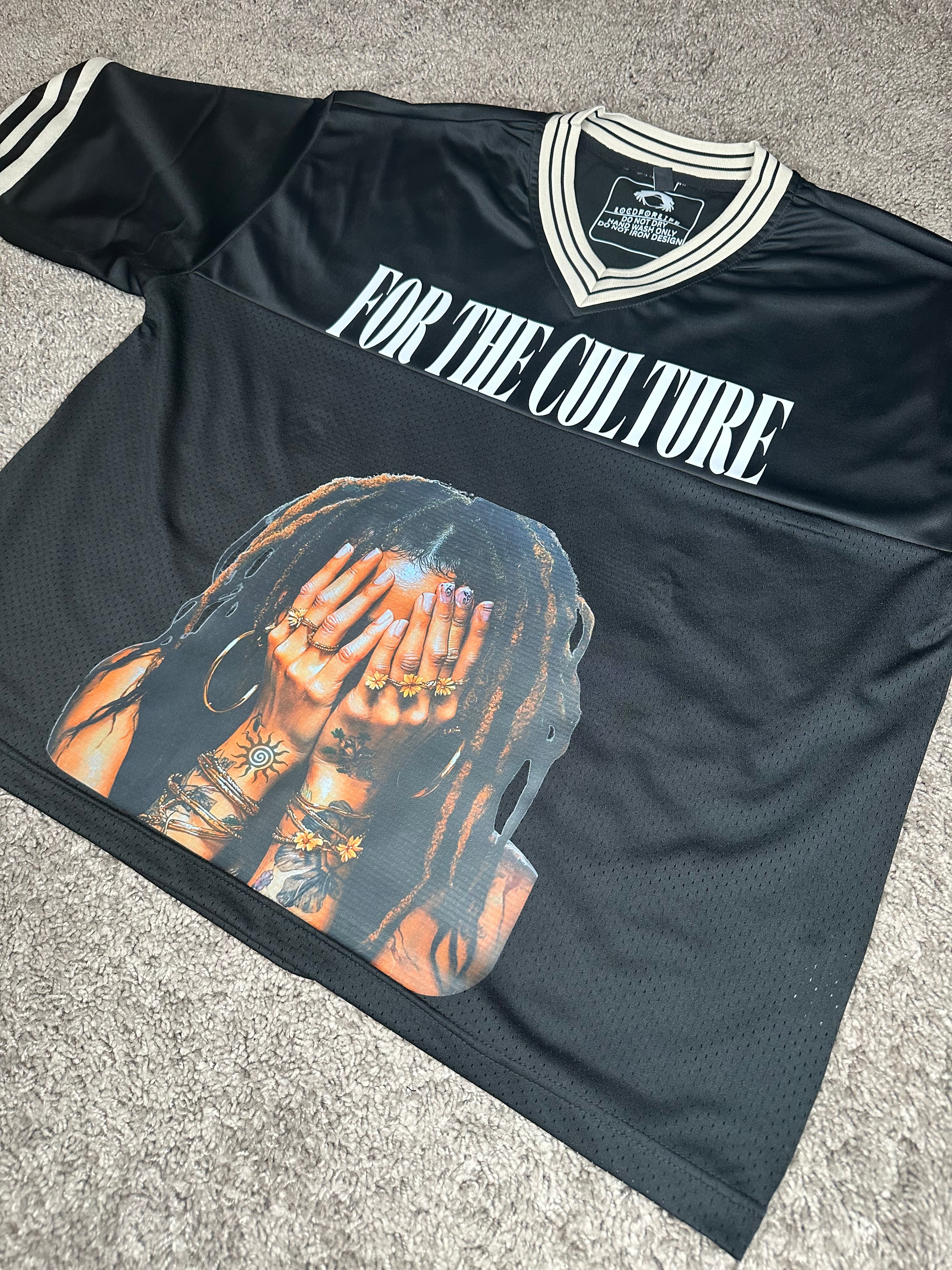 "For The Culture" Hockey Jersey - Black/Cream/White