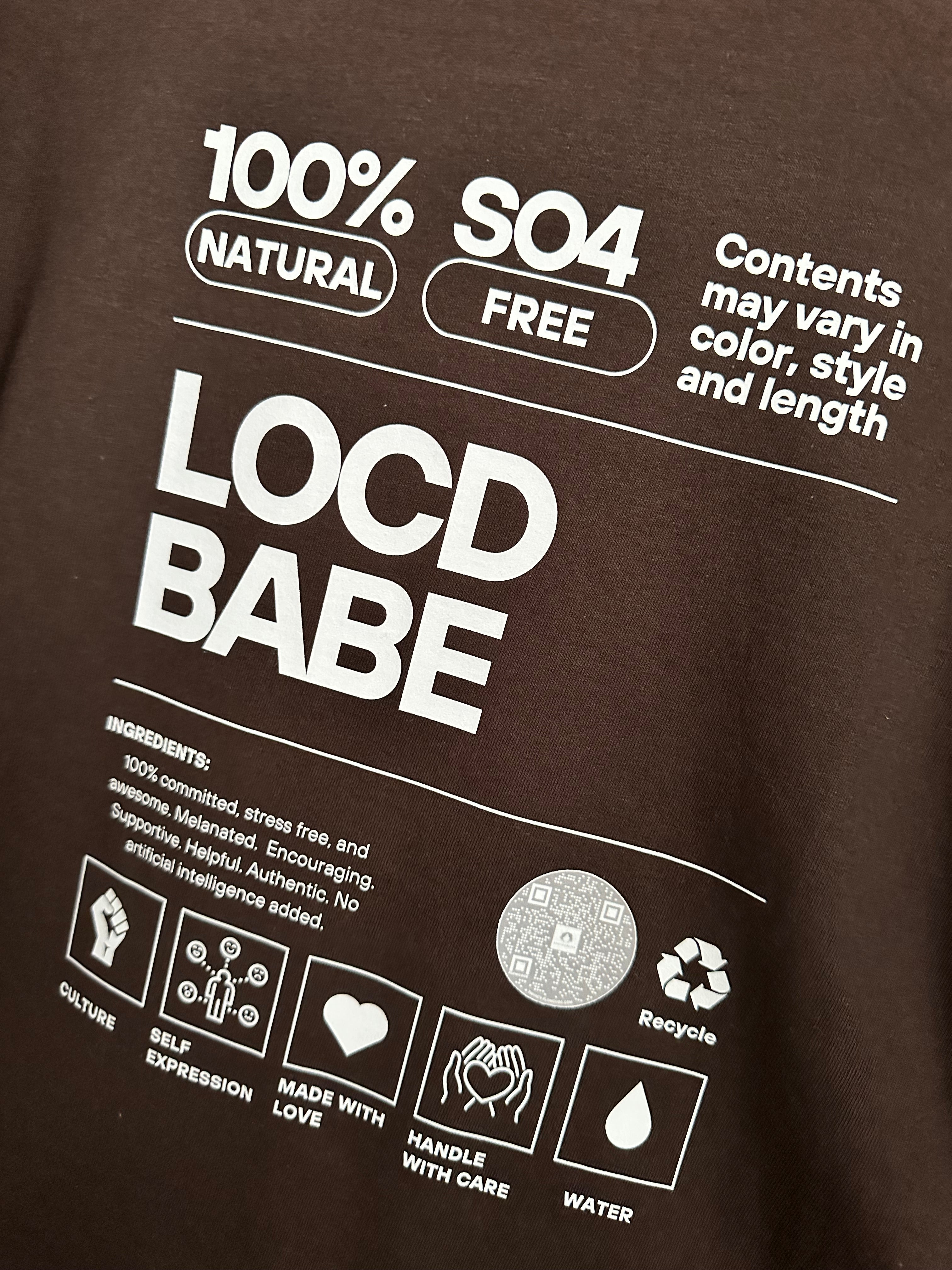 “Locd Babe” Dark Brown T-shirt