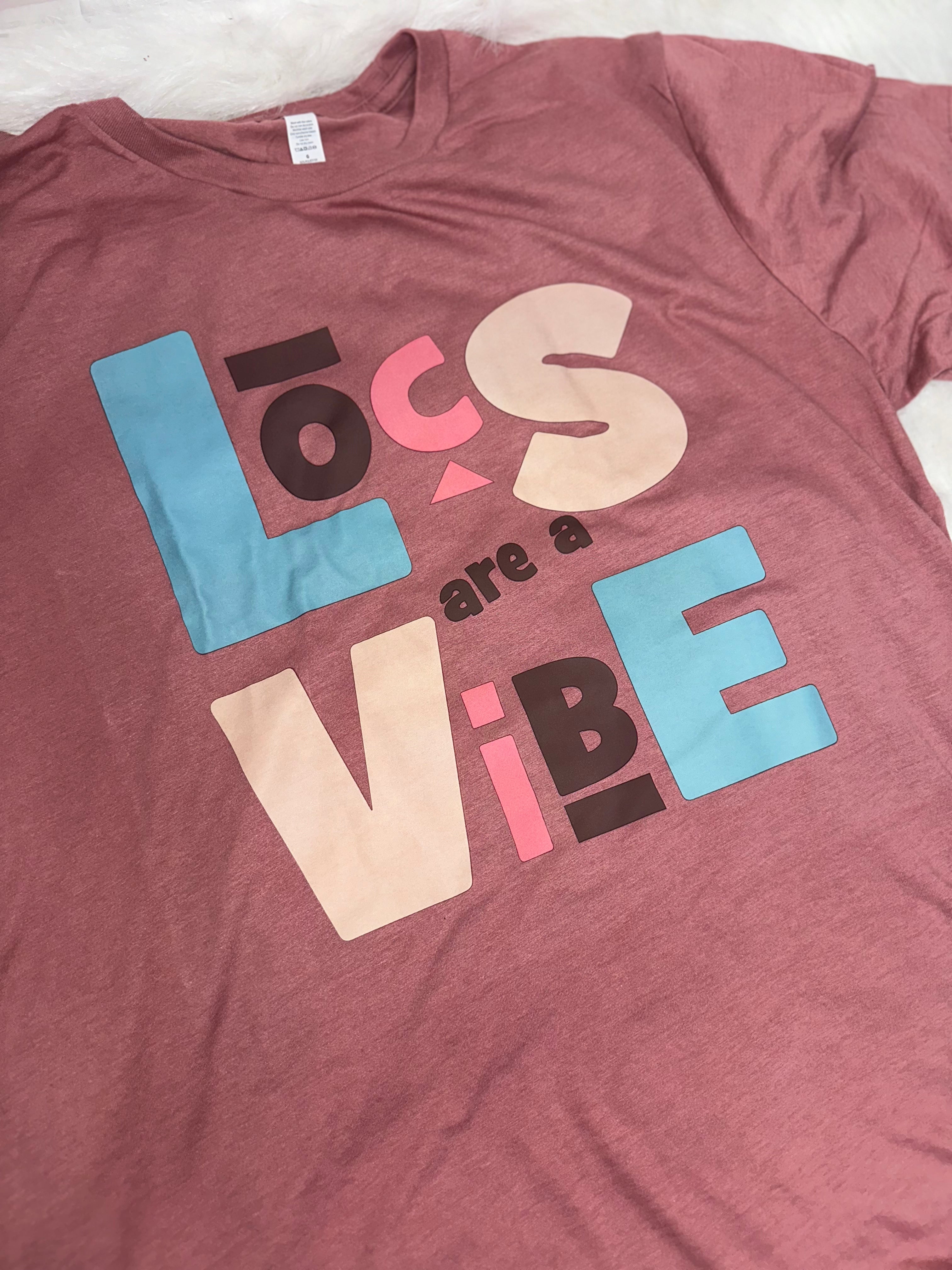 Women "Locs Are A Vibe" Mauve T-shirt