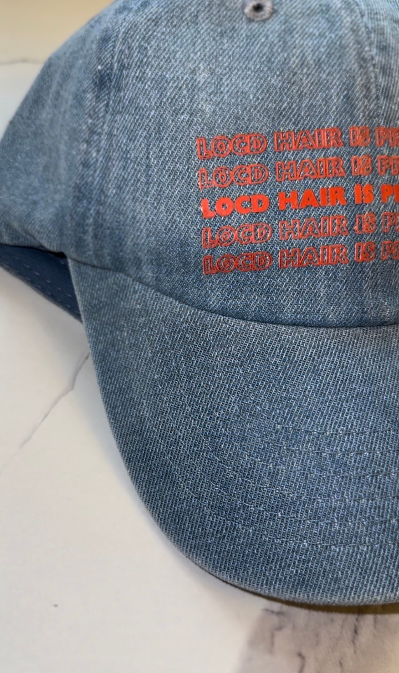 “Locd Hair Is Professional” Denim Hat