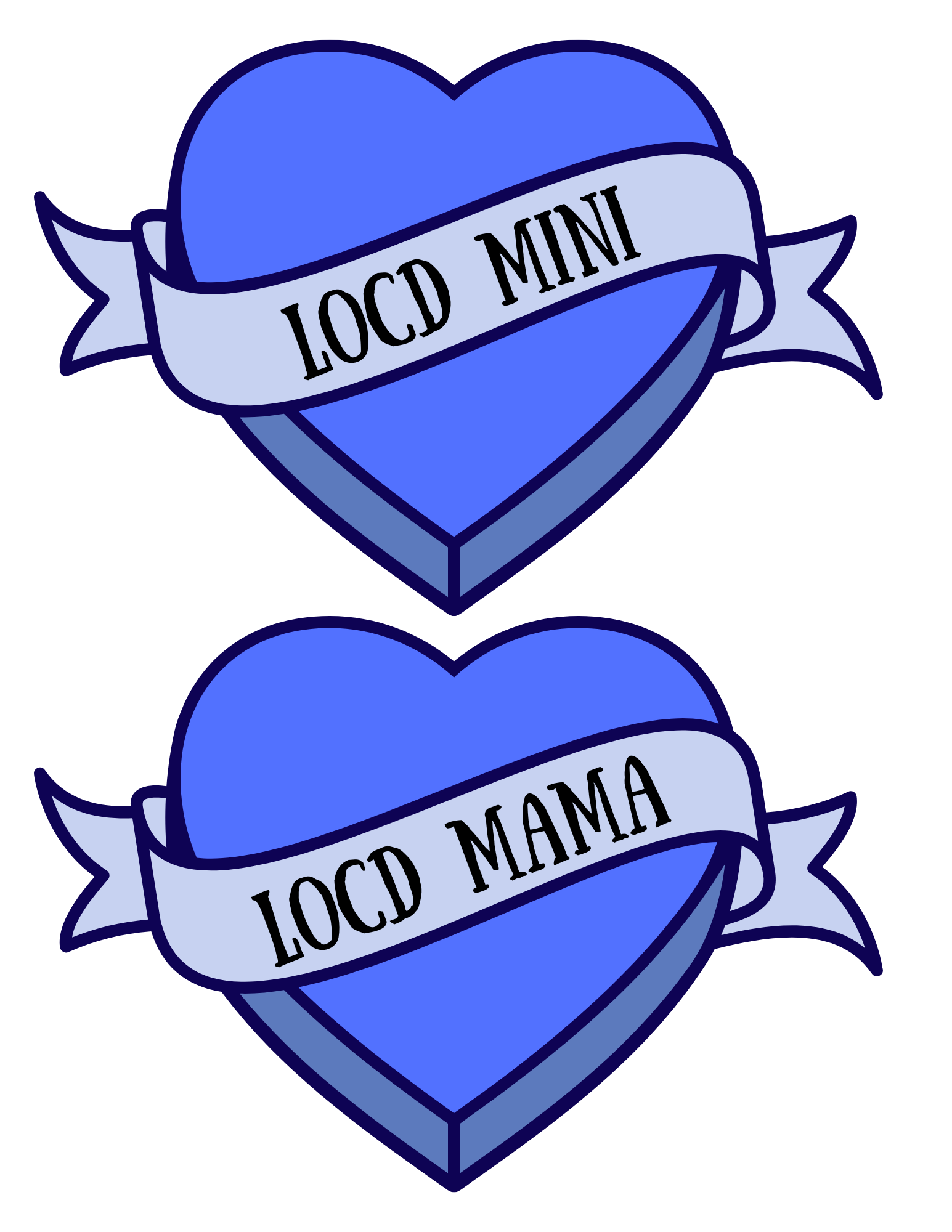 Locd Mama and Mini - Blue