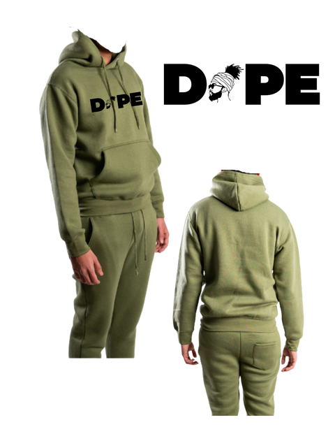 Men Dope Olive Green Sweatsuit LocdForLife